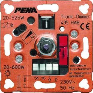 Peha tronic dimmer 20-525W 435 HAB OA (gloeilamp / halogeen 230V / tronic)